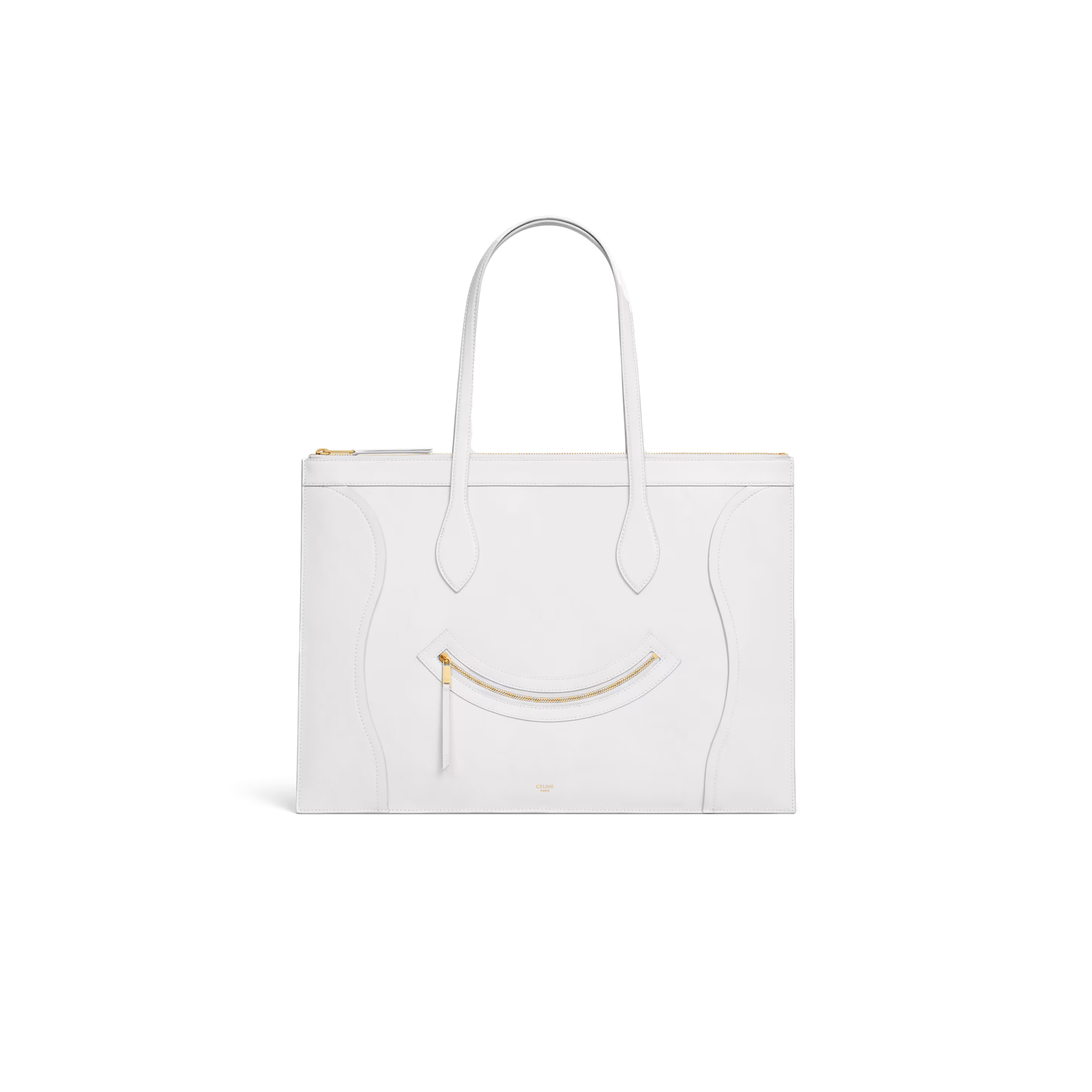 CELINE FLAT CABAS NEW LUGGAGE IN GLOSSY CALFSKIN 123963GW4.01BC (44.5*31.5*0.5cm)